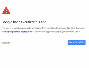 Google authorisation step 2