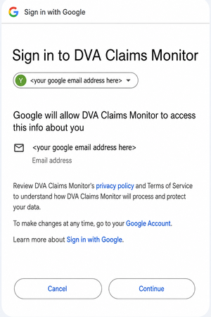 Google authorisation step 4