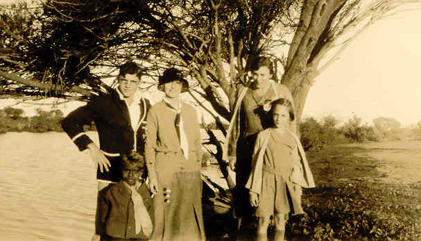 Duncan , Irene and Belle with Daly and Laurie standing in front.