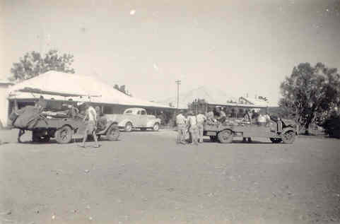 The ‘Synnot and Dunbar’ trucks used to transport the shearers from station to station.