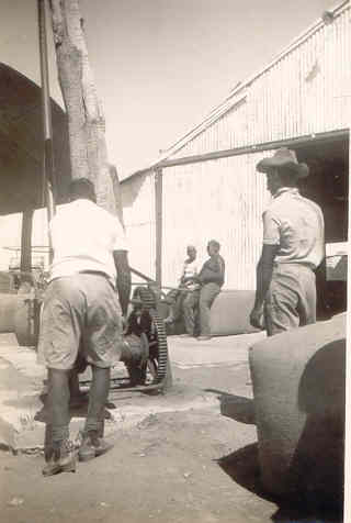 Working on machinery