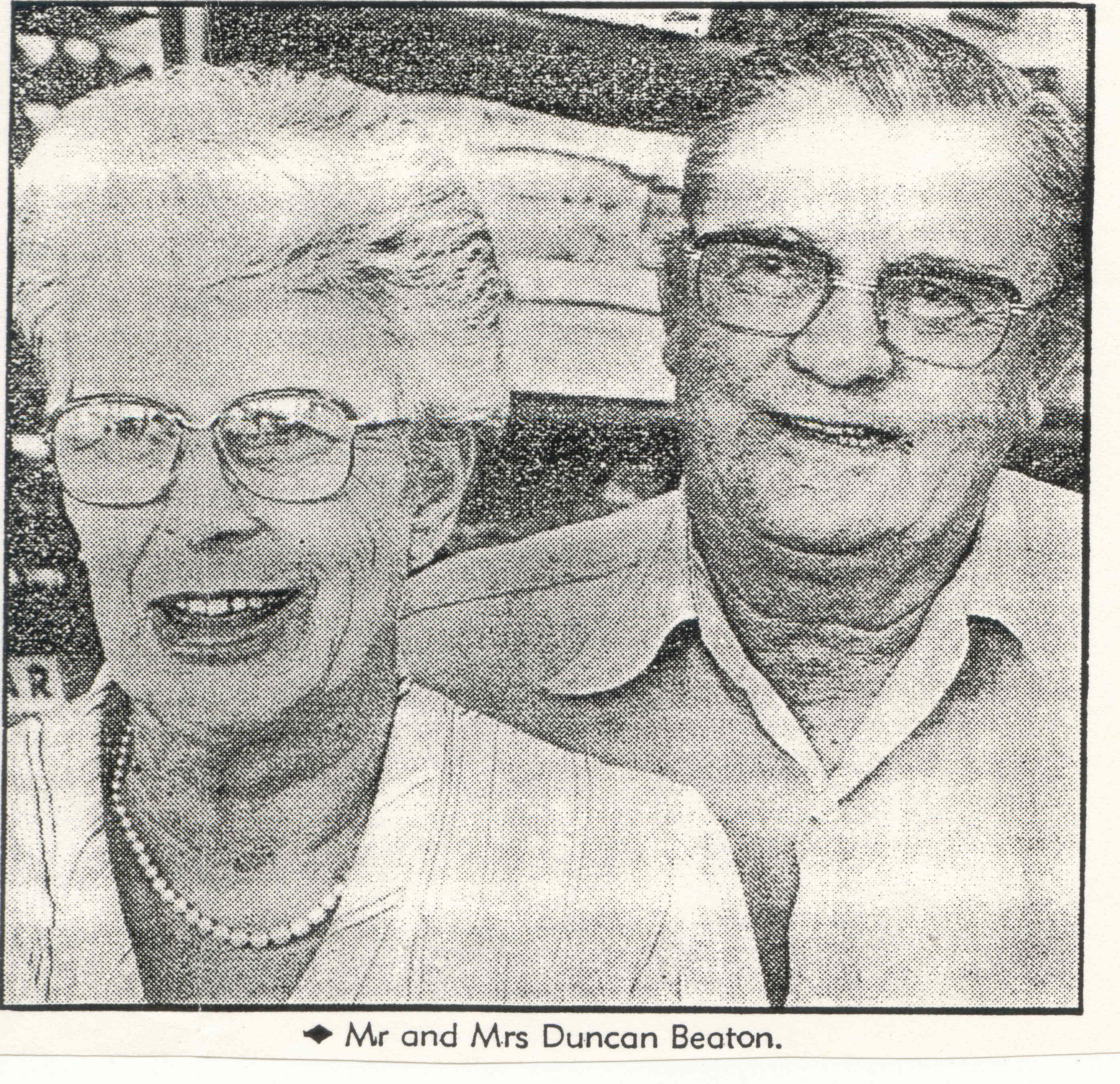 Ethel Duncan in newspaper